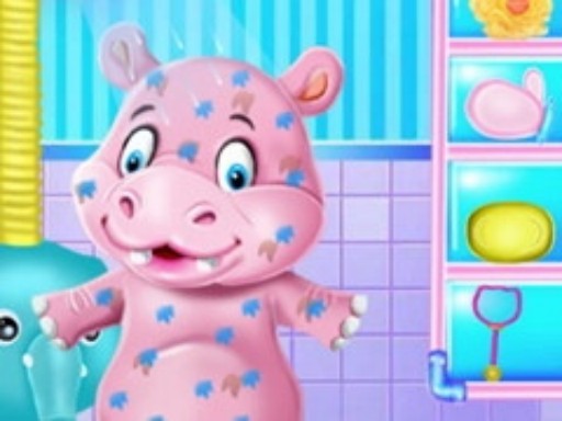 Baby Hippo Bath Time – Pet Care